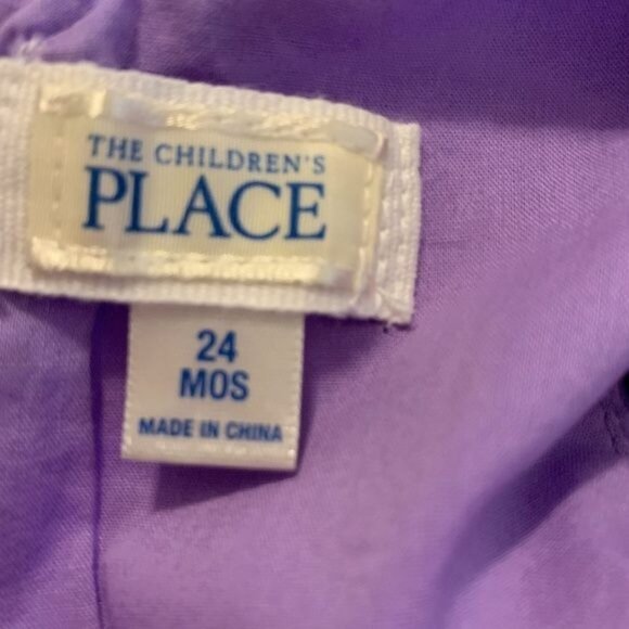 The Children’s Place Baby Girls Fit & Flare Dress Purple Green 24M - Picture 3 of 6